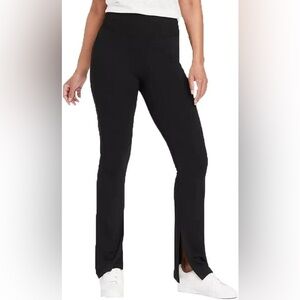 NWT black a new day high waisted split flare stretch pants size small